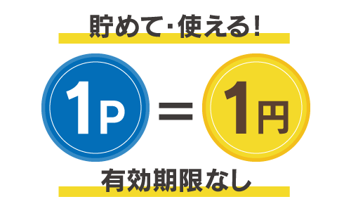 貯めて・使える！有効期限なし